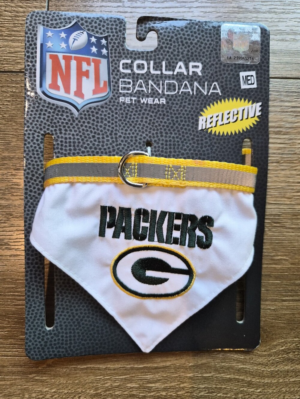 [NWT] NFL Green Bay Packers Pet Collar Bandana - White & Yellow Medium